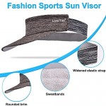 LoveYee Sports Sun Visor Hat and Cooling Arm Sleeves One Size Fits Most UV Protection for Women and Men Outdoor Sports Golf Tennis Running Jogging Hiking Grey …