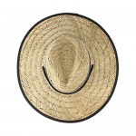 Men's Straw Sun Hat Wide Brim Summer Lifeguard Beach Hats Outdoor Travel Women