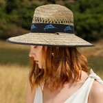 Men's Straw Sun Hat Wide Brim Summer Lifeguard Beach Hats Outdoor Travel Women