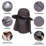 Outdoor Summer Sun Hat Fashion UV Protection Wide Brim Bucket Hat for Women Men Neck Face Hiking Traveling