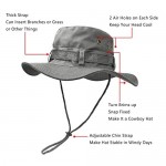 Outdoor Wide Brim Sun Protect Hat Double Layer Classic US Combat Army Style Bush Jungle Sun Cap for Fishing Hunting Camping