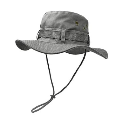 Outdoor Wide Brim Sun Protect Hat  Double Layer Classic US Combat Army Style Bush Jungle Sun Cap for Fishing Hunting Camping