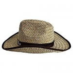 RILONG Straw Hats for Men Wide Brim Cowboy Hat Beach Hat Removable logo