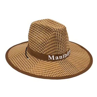 RILONG Straw Hats for Men Wide Brim Cowboy Hat Beach Hat   Removable Sign