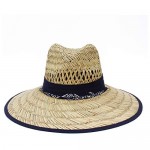 Straw Sun Hats Summer Lifeguard Hat with Wide Brim Outdoor Travel for Men Woman