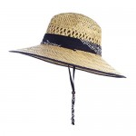 Straw Sun Hats Summer Lifeguard Hat with Wide Brim Outdoor Travel for Men Woman