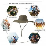 Wide Brim Sun Hat Fishing Hat Men Women Waterproof UPF50+ Boonie Cap for Hiking Camping Garden