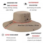 ZLYC Outdoor Extra Wide Brim Sun Hat for Men and Women Waterproof Bucket Boonie Hat