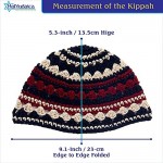 HolYudaica Pack of 4-Pcs - Hq 23cm/Large Size Mix Colors Handmade Frik Kippah for Men Boys and Kids Yamaka Hat from Israel - Kippot Bulk. (Model #3)