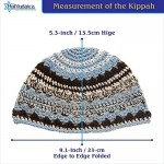 HolYudaica Pack of 4-Pcs - Hq 23cm/Large Size Mix Colors Handmade Frik Kippah for Men Boys and Kids Yamaka Hat from Israel - Kippot Bulk. (Model #3)