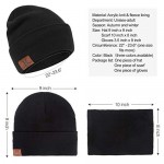 mysuntown Hat Scarf and Glove Set Women Winter Hats 3-Piece Beanie Neck Warmer and Touchscreen Gloves for Men