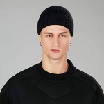 ROYBENS 2pcs Swag Wool Fisherman Beanies for Men Knit Short Watch Cap Winter Warm Hats