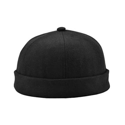 TESOON Unisex Cotton Brimless Beanie Hat Adjustable Trendy Skull Cap Sailor Cap