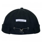 Zegoo Unisex Beanie Cotton Docker Brimless Hat Rolled Cuff Harbour Hat with Drawstring