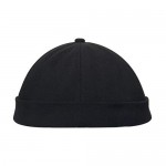 Zegoo Unisex Beanie Cotton Docker Brimless Hat Rolled Cuff Harbour Hat with Drawstring
