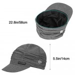 3 Pieces Newsboy Cabbie Cap Beret Hat Baseball Cap with Buttons Sun Hat with Brim for Woman Ladies