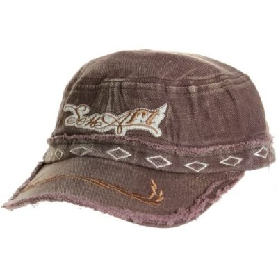 AN1225 Women's Spring Summer Character and Rhombus Embroidered Denim Cadet Caps - Beaver