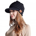 AQUPIOSSE Women Bluetooth Newsboy Cabbies Beret Winter Beanie Warm Cotton Painter Crochet Knit Visor Hats with Brim