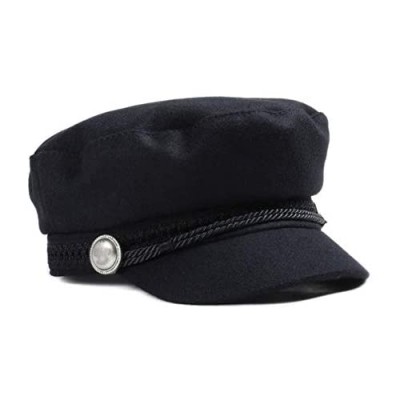 AWOCAN Womens Newsboy Cap Wool Blend Navy Bakerboy Cabbie Cap Fashion Ladies Girls Beret Hat