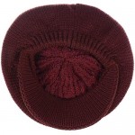 BYOS Womens Winter Cozy Fleece Lined Newsboy Knit Cap Cabbie Hat (Set Available)