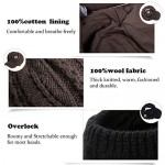 Comhats 100% Merino Wool Newsboy Cap Winter Hat Black Beret with Visor Cold Weather Knit Cap