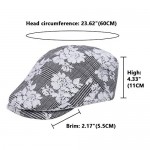 DOCILA Fashion Lace Floral Print Newsboy Cap for Women Breathable Mesh Flat Ivy Gatsbay Hat Lightweight Outdoor Cabbie Beret