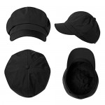 Jeff & Aimy Women's Newsboy Soft Velvet Baker Boy Cap Winter Hats Cabbie Beret Cloche Casual Hat