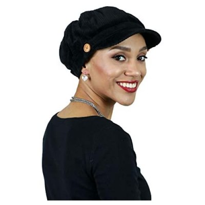 Newsboy Cap for Women Cancer Headwear Chemo Hat Brianna Cabbie Ladies Head Coverings Corduroy