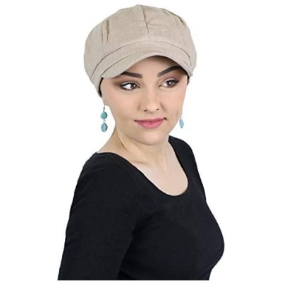 Newsboy Cap for Women Summer Hats Chemo Headwear Ladies Linen Cabbie Head Coverings Gatsby Belfast