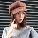 ZLSLZ Womens Woolen Tweed Ivy British Newsboy Cabbie Gatsby Beret Painter Hat Cap