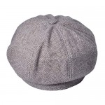 ZLYC Unisex Woolen Newsboy Caps Warm Gatsby Cabbie Hat