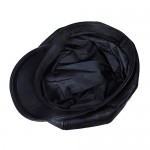 ZLYC Womens PU Leather Newsboy Caps Gatsby Cabbie Hat for Girls