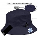 Adjustable Waterproof Bucket Rain Hat in Nylon Easy to fold CL3056