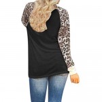 Blouses for Womens FORUU Leopard Long Sleeve Fashion Ladies T-Shirt Oversize Tops