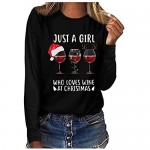Christmas Graphic Tees Shirts for Womens Baseball Pullover Tops Xmas Long Sleeve Sweatshirt Casual Blouse Plus Size