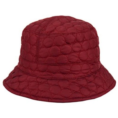 Foldable Water Repellent Quilted Rain Hat w/ Adjustable Drawstring  Bucket Cap