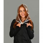 Home-X Set of 6 Pocket Rain Hats | Waterproof Clear Bonnet Head Scarf