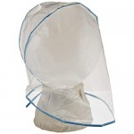 Juvale 12-Pack Clear Waterproof Rain Bonnet Hat with Visor Transparent with Blue Trim