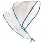 Juvale 12-Pack Clear Waterproof Rain Bonnet Hat with Visor Transparent with Blue Trim