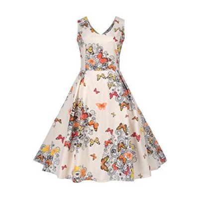 Vintage Dresses for Womens  FORUU Printing Bodycon Sleeveless Casual Prom Swing