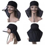 Women Waterproof Rain Hat Protection Chin Strap Trasparent Visible Visor
