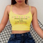WYTong Tank Tops For Women Sexy Please-Don't-Do-Coke-In-The-Bathroom Letter Print Camisole
