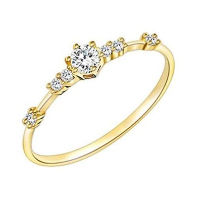 ZoePets Exquisite Ladies Rings Small Diamonds Simple Style Women Engagement Rings
